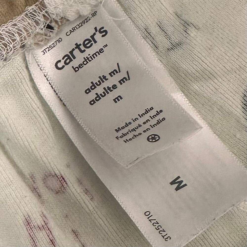 Carters Christmas Pajama Pants Adult Medium Santa Holiday Lounge Sleep Pants - Picture 4 of 6